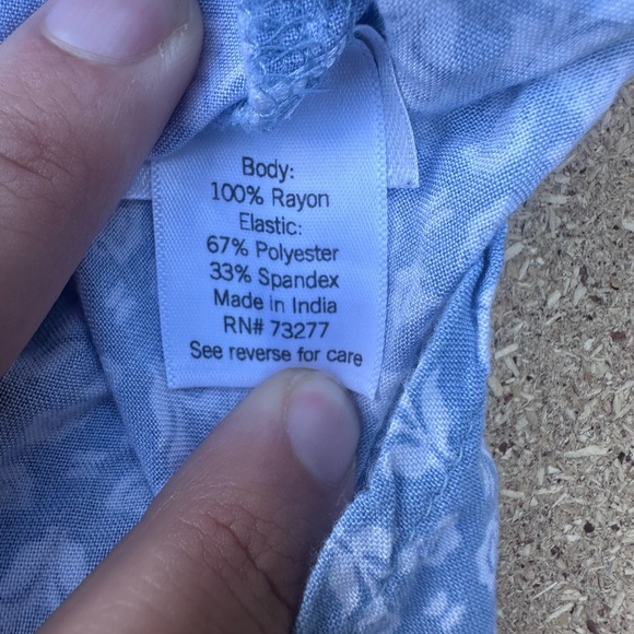 Croft & Barrow Blue Maxi A-Line Skirt with Smocked Detail Size XL - Picture 4 of 8